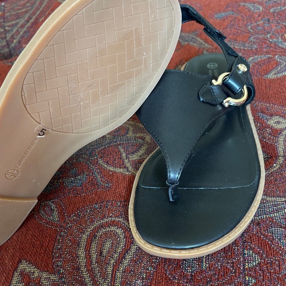 Gianni Bini Black and Gold Sandals - Picture 4 of 4